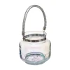 Outlet FEERIC LIGHTS AND CHRISTMAS Bougeoir Photophore Lanterne En Verre Craquele Blanc