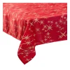 Flash Sale FEERIC LIGHTS AND CHRISTMAS Nappe Canevas Rouge Et Etoiles Pailletees 140 X 360 Cm