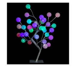 Cheap FEERIC LIGHTS AND CHRISTMAS Déco De Noël Arbre Lumineux Boules Coton 32 Led A Variation De Couleurs H 45 Cm