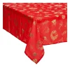 Discount FEERIC LIGHTS AND CHRISTMAS Nappe Rouge Imprime Or 140 X 240 Cm