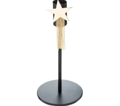 Shop FEERIC LIGHTS AND CHRISTMAS Photophore Chandelier De Noël Design Metal Etoile - Noir