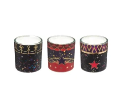 Cheap FEERIC LIGHTS AND CHRISTMAS Coffret 6 Bougies Parfumees Dans Photophores En Verre Imprime La Piste Aux Etoiles
