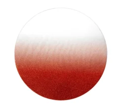 Hot FEERIC LIGHTS AND CHRISTMAS Photophore Support A Bougie Plaque En Verre Effet Miroir Rouge Paillete D 30 Cm