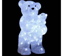 Cheap FEERIC LIGHTS AND CHRISTMAS Déco Lumineuse Maman Et Bebe Ours 56 Led Blanc Froid H 44 Cm