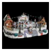 Clearance FEERIC LIGHTS AND CHRISTMAS Village De Noël Lumineux, Anime Et Musical Patinoire Avec 10 Santons