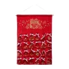 Online FEERIC LIGHTS AND CHRISTMAS Déco De Noël Calendrier De L'Avent En Tissu Rouge Avec 24 Pochons H 65 Cm