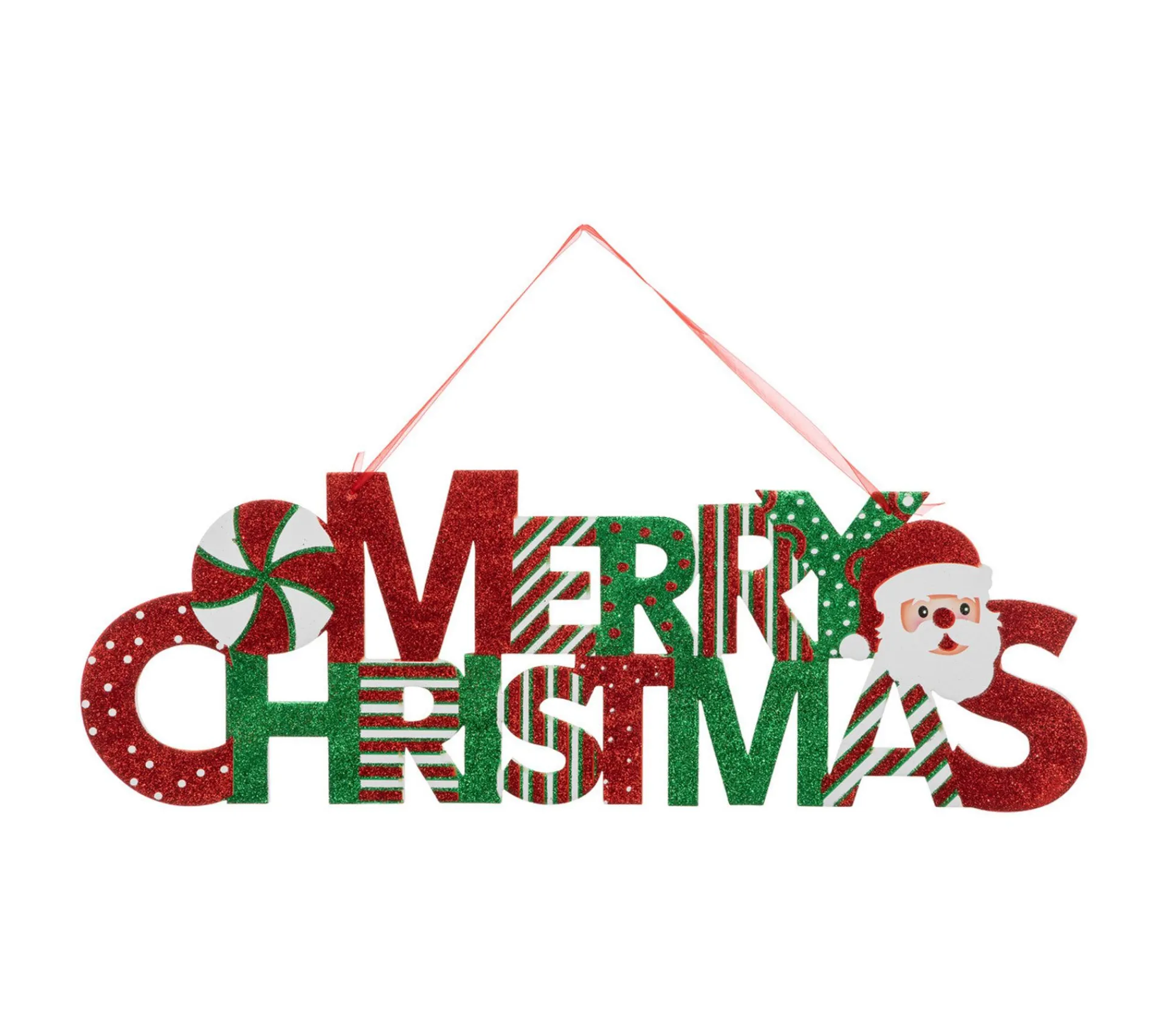 Flash Sale FEERIC LIGHTS AND CHRISTMAS Déco De Noël A Suspendre Pancarte Merry Christmas L 57.5 Cm