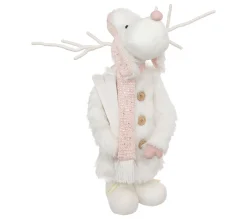 Online FEERIC LIGHTS AND CHRISTMAS Déco De Noël Renne Telescopique Rose Et Blanc H Maxi 76 Cm