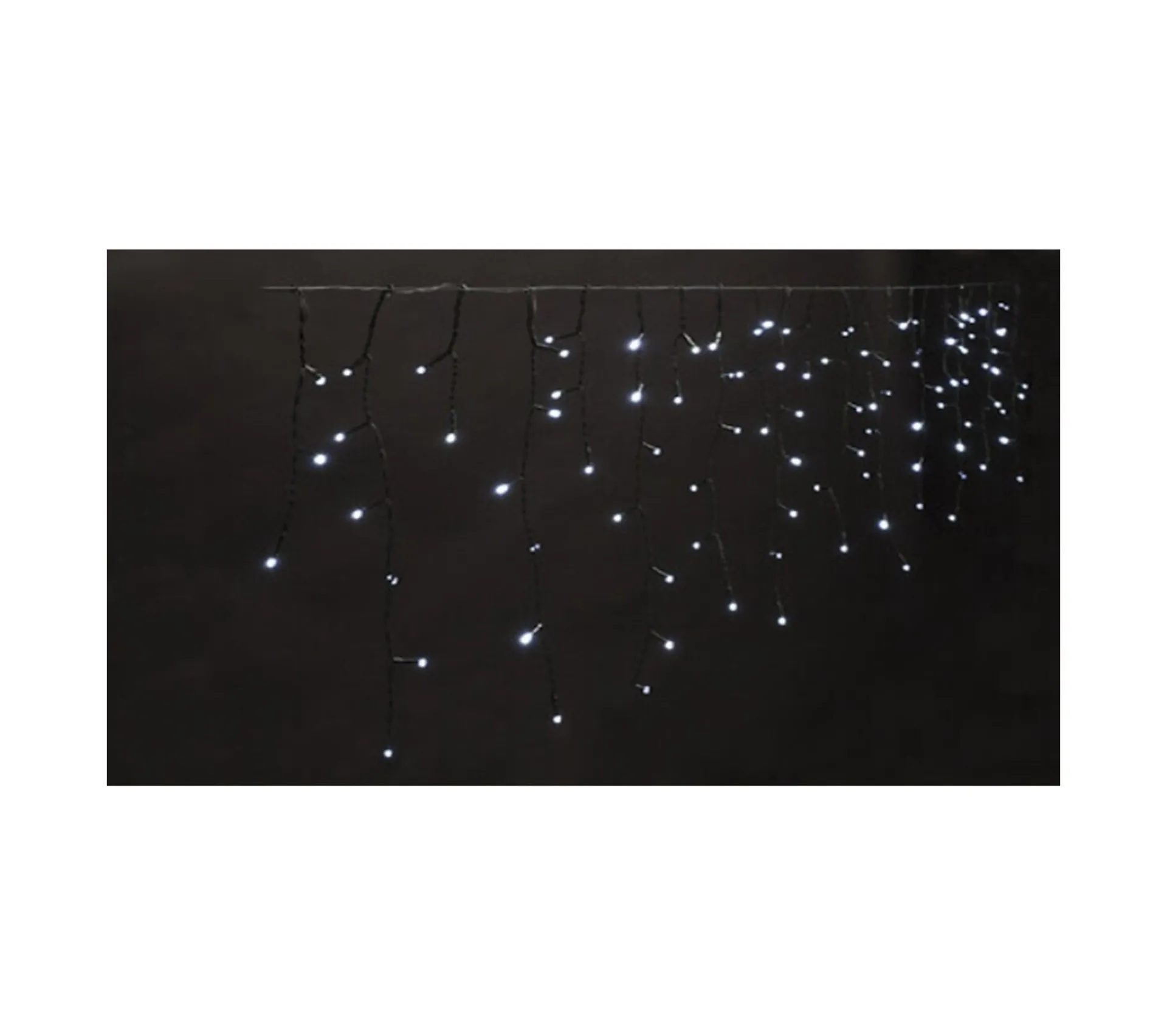 Outlet FEERIC LIGHTS AND CHRISTMAS Guirlande Rideau Stalactite Lumineux 450 Led Blanc Froid 100 Tombees Et 8 Jeux De Lumiere