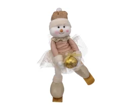 Clearance FEERIC LIGHTS AND CHRISTMAS Déco De Noël Bonhomme De Neige Avec Tutu Et Patins H 40 Cm