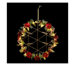 New FEERIC LIGHTS AND CHRISTMAS Pele-Mele Lumineux En Metal 20 Led Blanc Chaud D 28 Cm