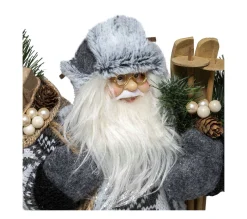 Best Sale FEERIC LIGHTS AND CHRISTMAS Pere Noël Traditionnel Skieur H 30 Cm