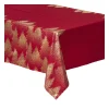 Discount FEERIC LIGHTS AND CHRISTMAS Nappe Rouge Imprime Sapin Dore 140 X 360 Cm