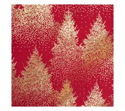 Discount FEERIC LIGHTS AND CHRISTMAS Nappe Rouge Imprime Sapin Dore 140 X 360 Cm