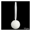 Cheap FEERIC LIGHTS AND CHRISTMAS Décoration De Noël Lot De 10 Boules Blanches Pailletees D 6 Cm Sous Son Blanc Manteau