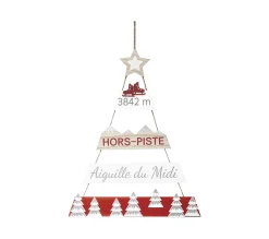 Store FEERIC LIGHTS AND CHRISTMAS Déco De Noël Pancarte Sapin "Hors Piste" En Bois H 70 Cm