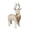 Shop FEERIC LIGHTS AND CHRISTMAS Déco De Noël Renne Avec Bois Et Fourrure Pailletes H 49 Cm
