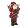 Cheap FEERIC LIGHTS AND CHRISTMAS Pere Noël Traditionnel En Velours Rouge Et Fourrure Marron H 45 Cm