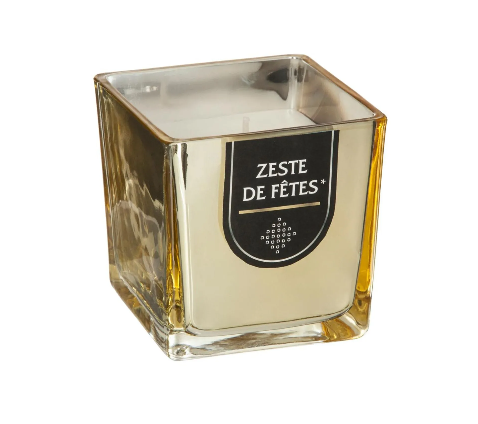 Best Sale FEERIC LIGHTS AND CHRISTMAS Bougie Parfumee Pot En Verre Or Brillant H 8 Cm 215G