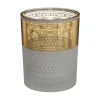Clearance FEERIC LIGHTS AND CHRISTMAS Bougeoir Photophore En Verre Mat Et Brillant Dore H 12 Cm