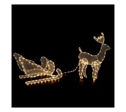 Cheap FEERIC LIGHTS AND CHRISTMAS Déco Exterieur Interieur Traineau Et Renne En Tube Lumineux 240 Led Blanc Chaud