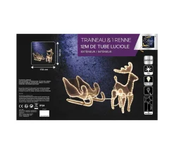 Cheap FEERIC LIGHTS AND CHRISTMAS Déco Exterieur Interieur Traineau Et Renne En Tube Lumineux 240 Led Blanc Chaud