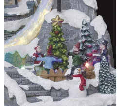 Fashion FEERIC LIGHTS AND CHRISTMAS Village De Noël Anime Et Lumineux Eglise - Gris
