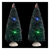 Hot FEERIC LIGHTS AND CHRISTMAS Accessoire Lumineux Pour Village De Noël Lot De 2 Sapins Vert Lumineux Led Multicolore