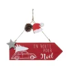 Best Sale FEERIC LIGHTS AND CHRISTMAS Déco De Noël Pancarte Murale En Route Pour Noël L 29 Cm
