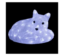 Best Sale FEERIC LIGHTS AND CHRISTMAS Déco Lumineuse Renard 60 Led Blanc Froid H 25 Cm