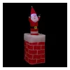 Discount FEERIC LIGHTS AND CHRISTMAS Automate Gonflable Pere Noël Lumineux Et Anime Sur Une Cheminee H 150 Cm