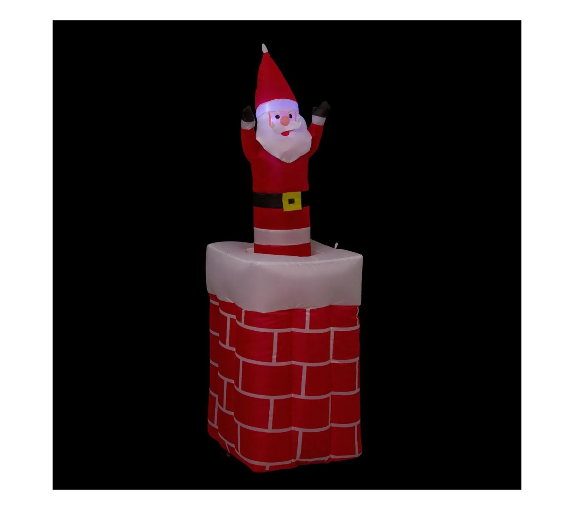 Discount FEERIC LIGHTS AND CHRISTMAS Automate Gonflable Pere Noël Lumineux Et Anime Sur Une Cheminee H 150 Cm