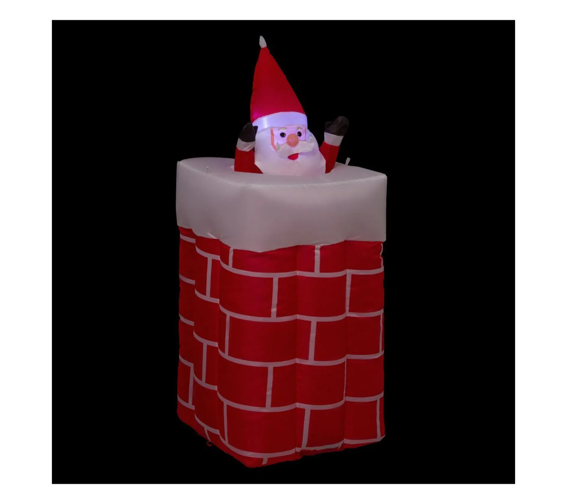 Discount FEERIC LIGHTS AND CHRISTMAS Automate Gonflable Pere Noël Lumineux Et Anime Sur Une Cheminee H 150 Cm
