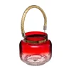 Cheap FEERIC LIGHTS AND CHRISTMAS Bougeoir Photophore Lanterne En Verre Craquele Rouge