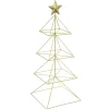 Sale FEERIC LIGHTS AND CHRISTMAS Sapin De Noël Design Metal Filaire Terre Sauvage - H. 58 Cm - Dore
