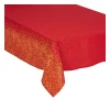 Hot FEERIC LIGHTS AND CHRISTMAS Nappe En Coton Et Polyester Rouge Imprime Leopard Argente 140 X 240 Cm