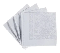 Best FEERIC LIGHTS AND CHRISTMAS 4 Services De Table Jacquard - Blanc