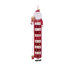 Discount FEERIC LIGHTS AND CHRISTMAS Calendrier De L'Avent A Suspendre Pere Noël Rouge Et Blanc Avec 24 Pochettes
