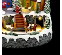 New FEERIC LIGHTS AND CHRISTMAS Village De Noël Avion Du Pere Noël Et Caleche Lumineux Et Anime - Multicolore