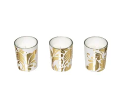 Fashion FEERIC LIGHTS AND CHRISTMAS Set De 3 Bougies Parfumees Dans Photophore En Verre