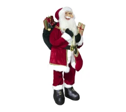 Hot FEERIC LIGHTS AND CHRISTMAS Grand Pere Noël Traditionnel Rouge Et Blanc H 180 Cm