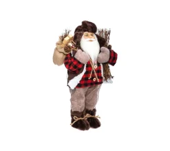 Shop FEERIC LIGHTS AND CHRISTMAS Pere Noël Traditionnel Bucheron H 60 Cm