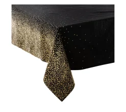 Flash Sale FEERIC LIGHTS AND CHRISTMAS Nappe En Coton Et Polyester Noir Imprime Leopard Dore 140 X 360 Cm