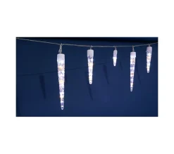 Store FEERIC LIGHTS AND CHRISTMAS Guirlande Lumineuse Rideau 10 Glacons 63 Led Blanc Froid Et Chaud Effet Tombee De Neige 4 Vitesses