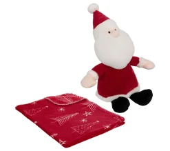 Fashion FEERIC LIGHTS AND CHRISTMAS Plaid Et Peluche Pere Noël Traditionnel Rouge Et Blanc