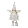 Best Sale FEERIC LIGHTS AND CHRISTMAS Déco De Noël Poupee Ange Blanc En Jupe Etoilee Et Bonnet H 42 Cm