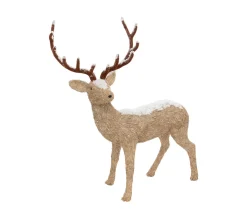 Flash Sale FEERIC LIGHTS AND CHRISTMAS Déco De Noël Renne Geant Beige Et Marron 87 X 42 X H 108 Cm