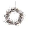 Best FEERIC LIGHTS AND CHRISTMAS Couronne De Noël En Bois Lumineuse A Led Branches Fleurs De Coton D 35 Cm