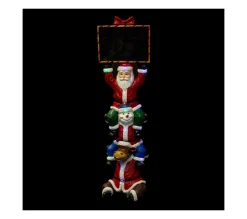 Sale FEERIC LIGHTS AND CHRISTMAS Grande Décoration Lumineuse Pere Noël Et Ses Amis En Resine 20 Led H 150 Cm