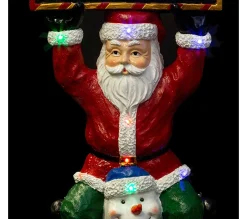Sale FEERIC LIGHTS AND CHRISTMAS Grande Décoration Lumineuse Pere Noël Et Ses Amis En Resine 20 Led H 150 Cm